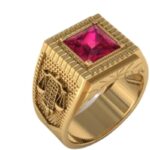 Anel de Formatura Direito com Pedra Zirconia