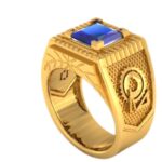 Anel de Formatura Engenharia de Produção com Pedra Zirconia