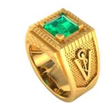 Anel de Formatura Veterinaria com Pedra Zirconia