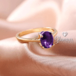 anel de moedas antigas pedra oval lilas
