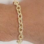pulseira de moeda antiga cadeado