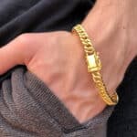 pulseira de moeda antiga grumet dupla
