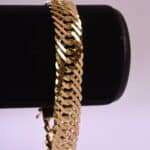 pulseira de moeda antiga grumet dupla laminada