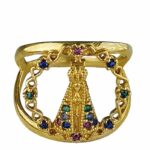 Anel de Moeda Antiga Nossa senhora Aparecida muda cor da roupa
