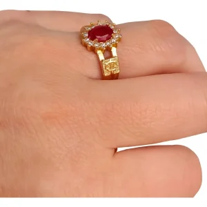 Anel de Moedas Antigas de Formatura em Direito Oval